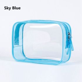 1pc Transparent PVC Bags; Clear Travel Organizer Makeup Bag Beautician Cosmetic & Beauty Case Toiletry Bag; Wash Bags