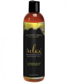 Intimate Earth Relax Massage Oil 8 oz