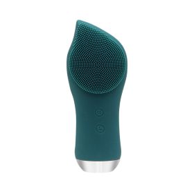 Cleansing Device Pore Cleaner Electric Silicone Cleansing Device To Blackheads (Color: Green)