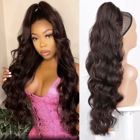 Wig Big Wave Drawstring Ponytail Matte High Temperature Silk Chemical Fiber Wig (Option: 3style)