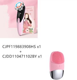 Beauty Importer Skin Rejuvenation Beauty Device Facial Massage Cleaner (Option: Pink set-USB)