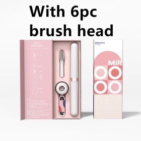 Travel Portable Electric Toothbrush (Option: Pink with 6pc brush head-USB)