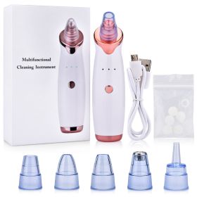 Blackhead Instrument Electric Suction Facial Washing Instrument Beauty Acne Cleaning Blackhead Suction Instrument (Option: Pearl white)