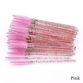 Hot Selling Crystal Acrylic Eyelash Brush (Option: Red rodpink-50PCS)